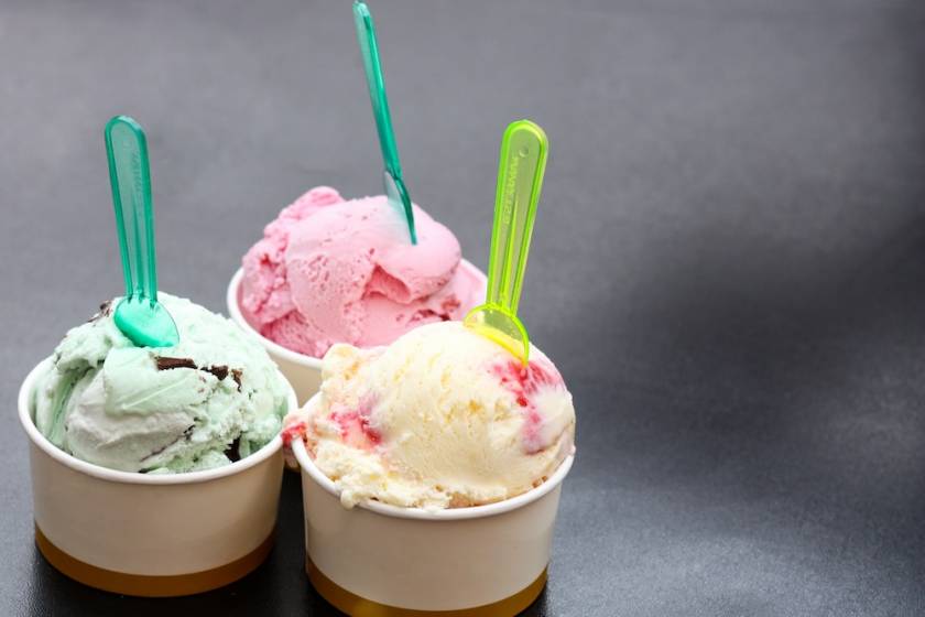 Cups of ice cream