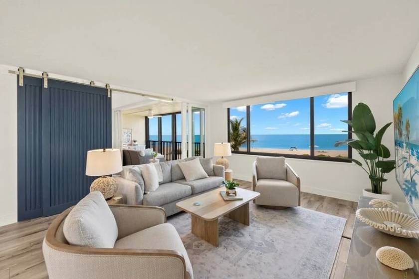 Living area inside a Sanibel Island Vacation condo