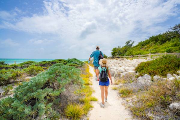 Couple Hiking in Bahia Honda State Park