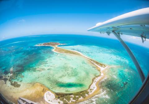 View from a Sea Plane Sightseeing Tour of Dry Tortugas Near Key West