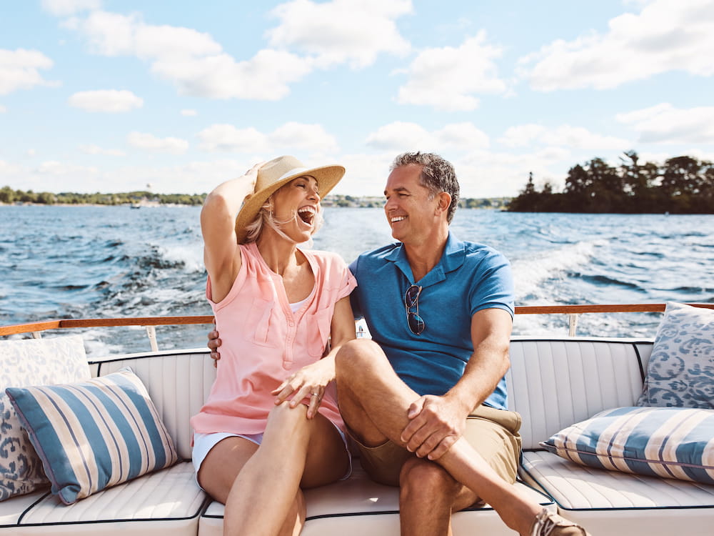 couple on a boat