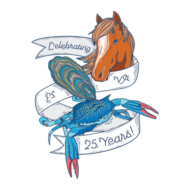 25th anniversary logo for Coastal Shore Vacations
