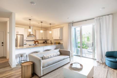 open concept living room and kitchen