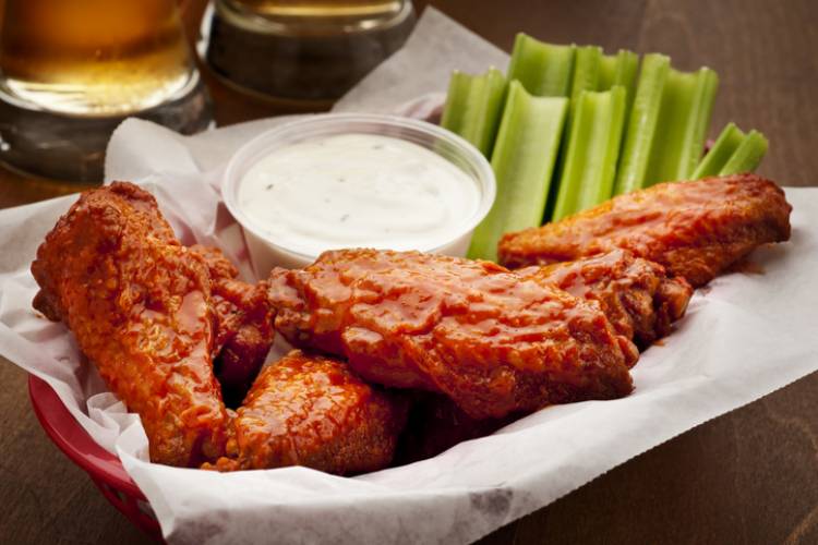 A basket of chicken wings
