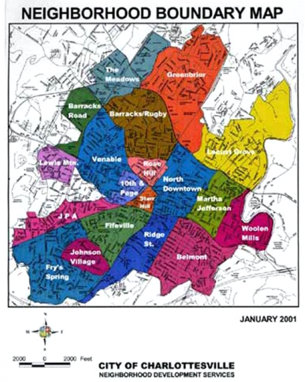 Charlottesville Neighborhood Map