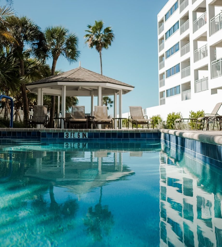 pool view at Siesta Sands Beach Resorts in Siesta Key, FL