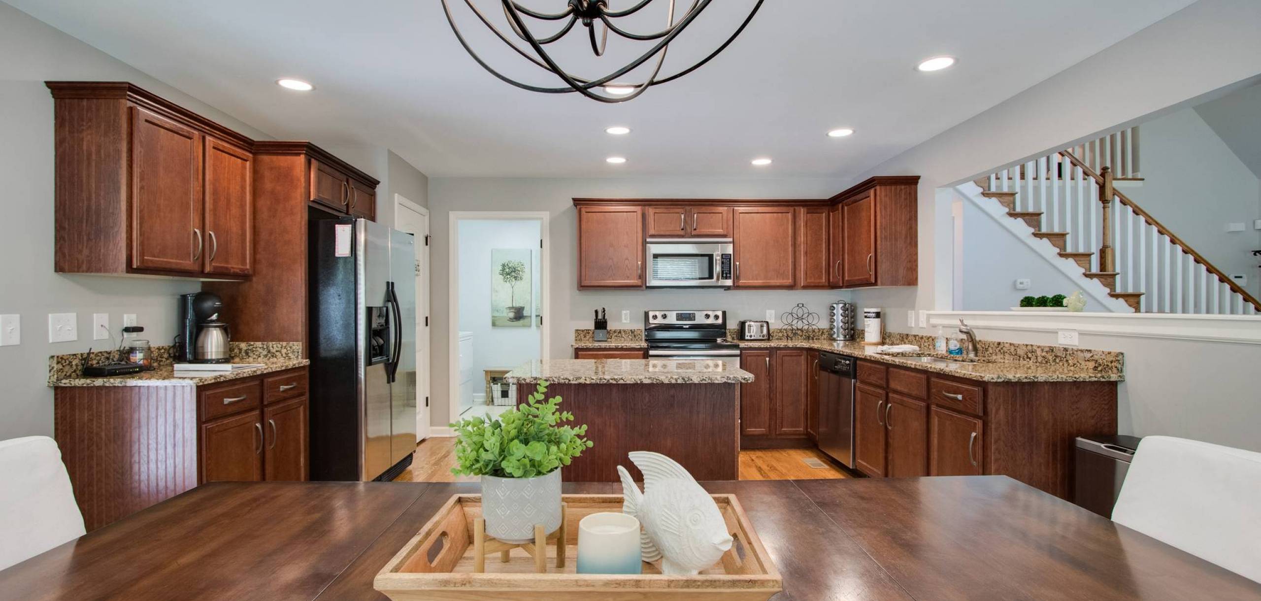 Spacious, modern kitchen at one of our chalets.