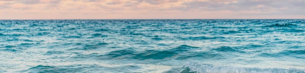 close up of ocean in miami beach at sunset