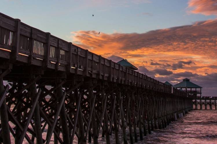 Folly Beach Pier at Sunset