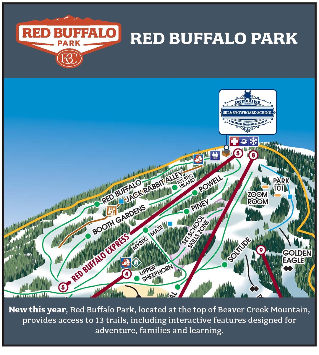 Beaver Creek Red Buffalo Park Trail Map