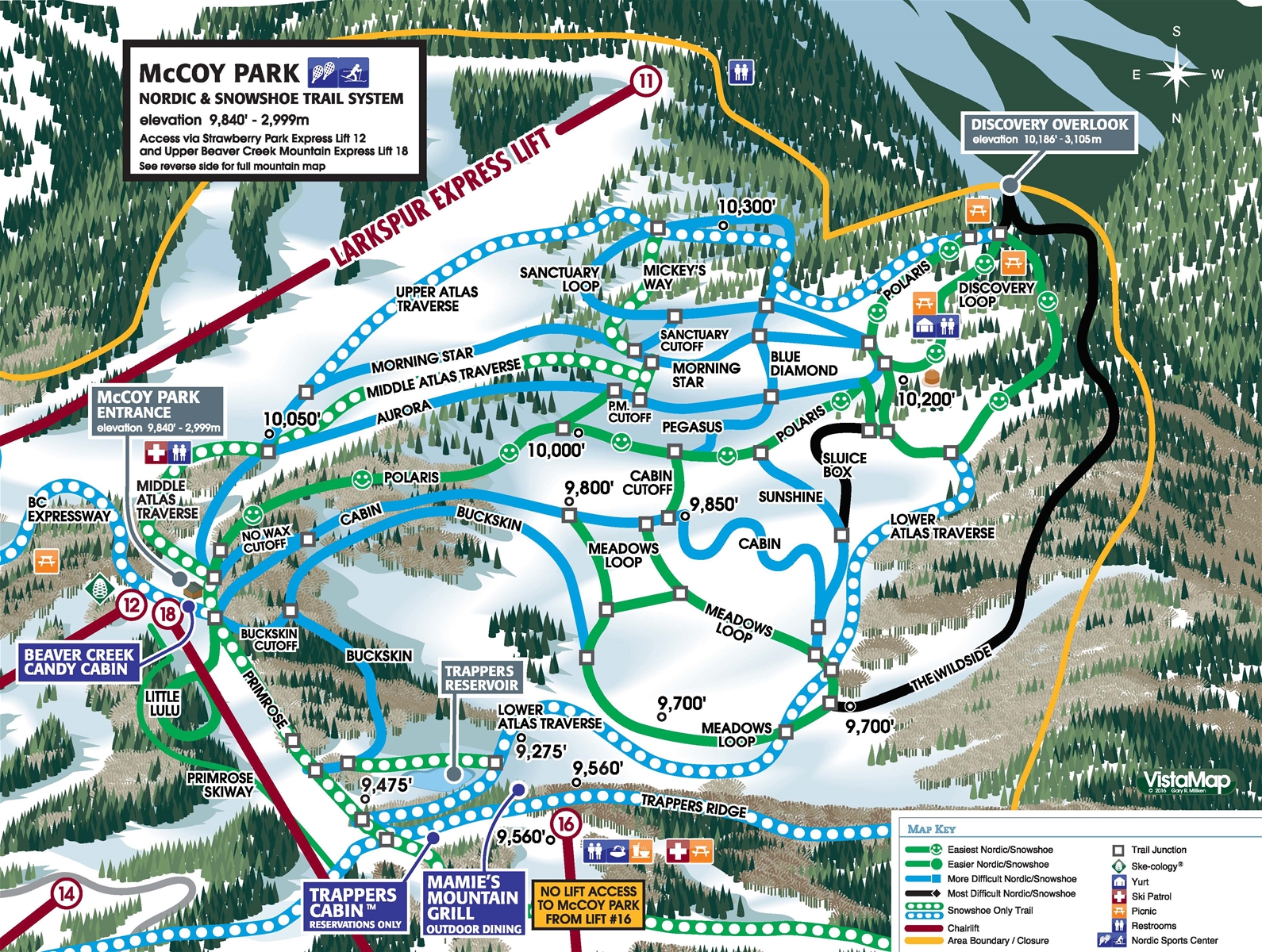 Beaver Creek Nordic Trail Map (McCoy Park)