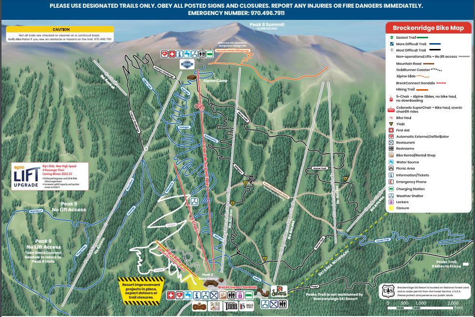 Breckenridge Summer Bike Map