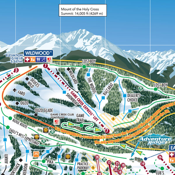 Vail Game Creek Bowl Map