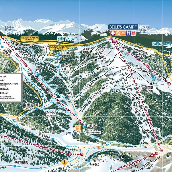 Vail Blue Sky Basin Map