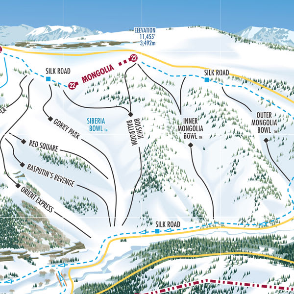 Vail Mongolia and Siberia Bowl Map