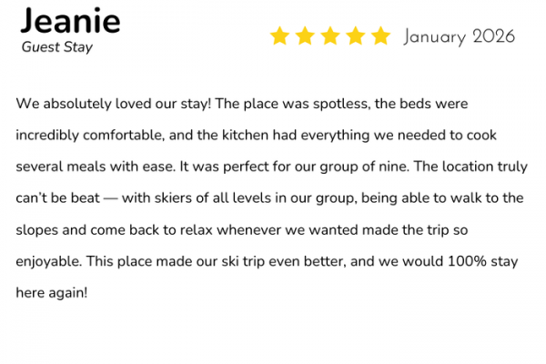 Jeanie Five-Star Review from January 2026