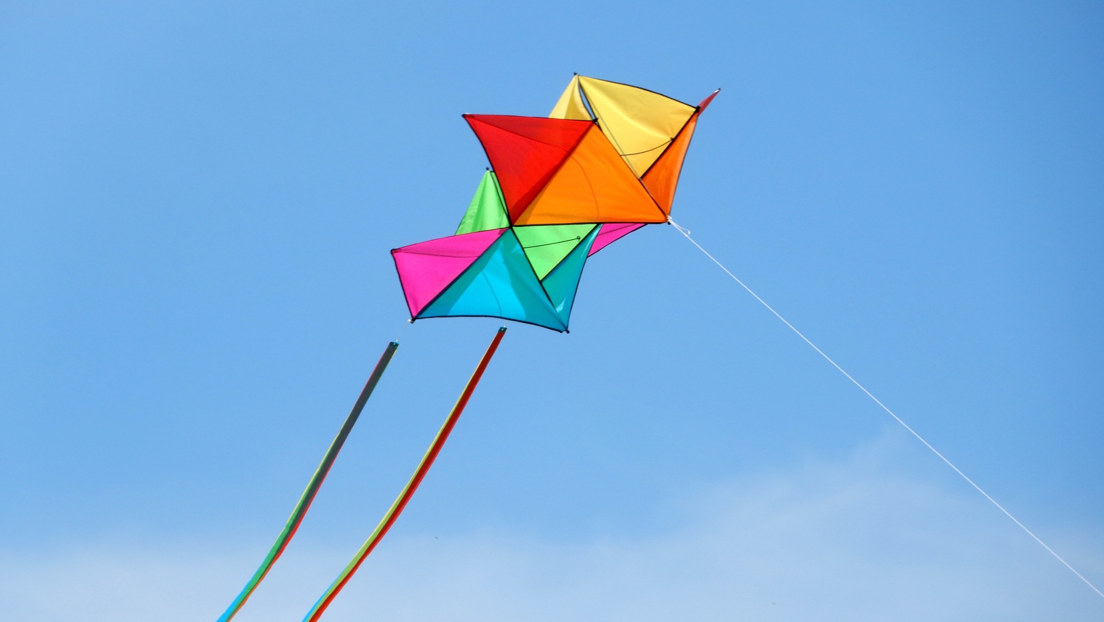 kites in sky flying