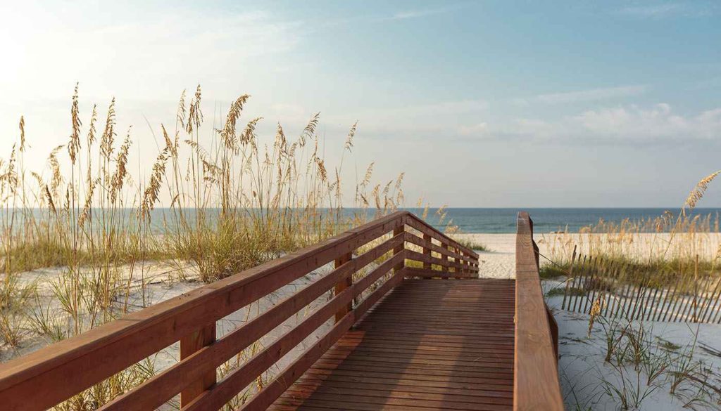 boardwalk leading to the beach