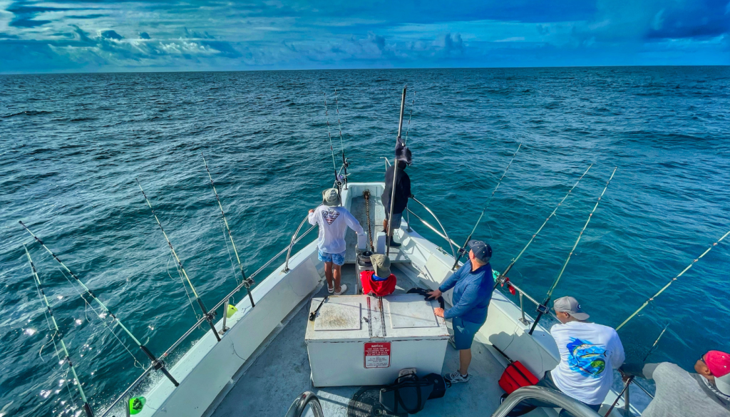 men on chartered fishing boat