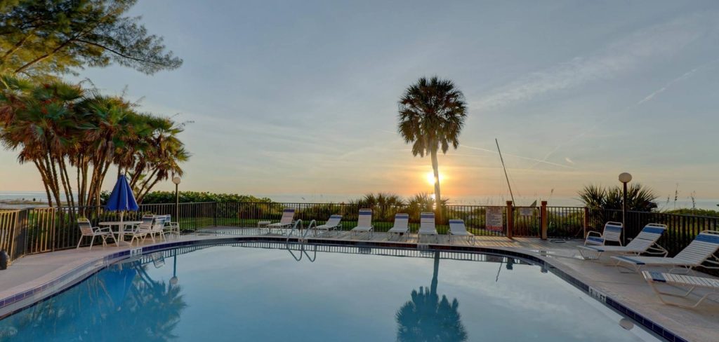 Sunset by the Pool on Indian Shores Beach
