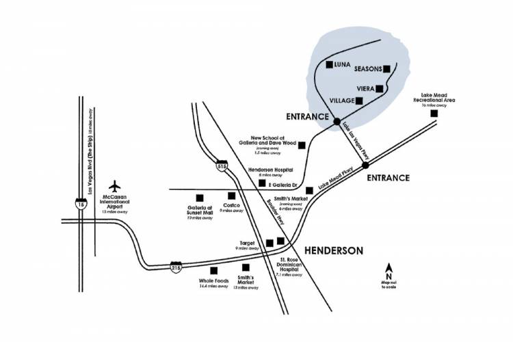 Map of Lake Las Vegas Resort