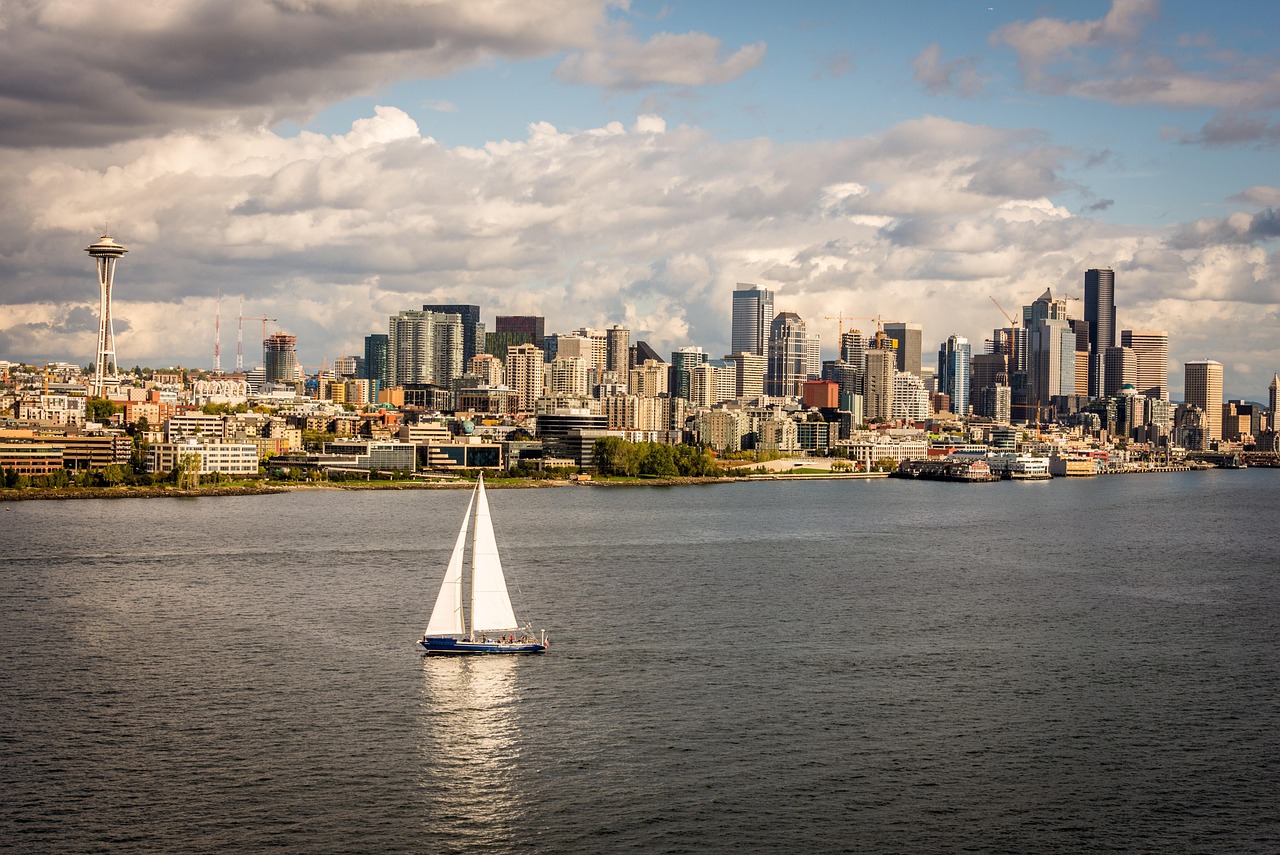 seattle, sailing, water, washington, landscape, skyline, travel, bay, scenery, waterfront, outdoor, seascape, boat, ship, brown boat, nature, seattle, seattle, seattle, seattle, seattle-5166248.jpg