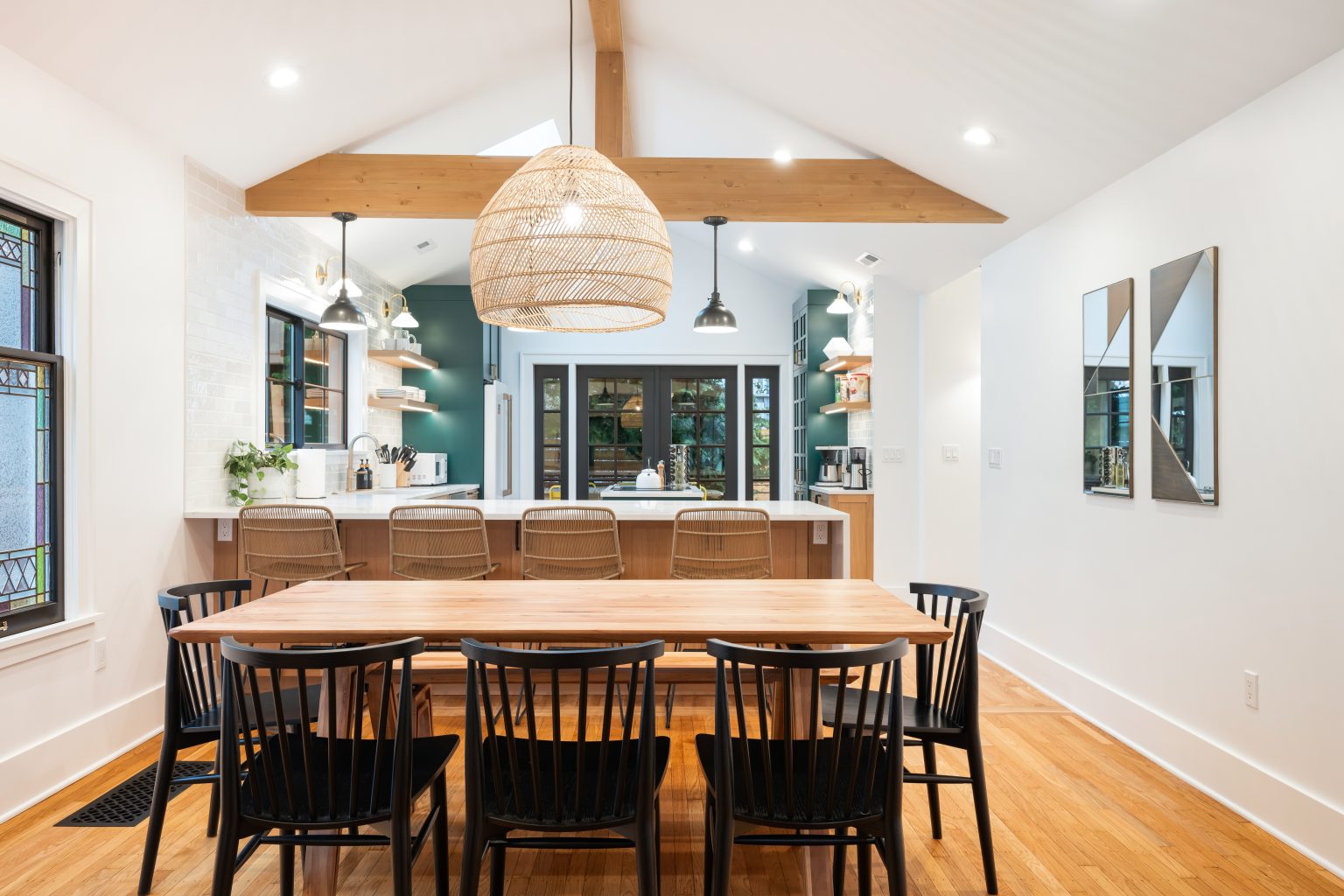 Dining and kitchen space in a Perch-managed Seattle rental