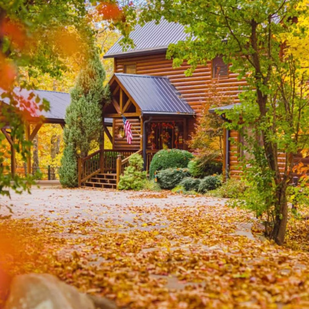 cabin in the fall