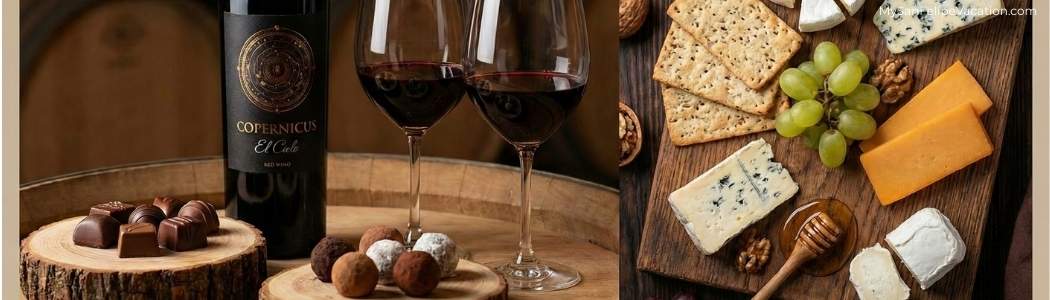 Maridaje de vinos con queso y chocolate en Valle de Guadalupe en San Felipe Wine Express