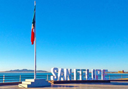 Signo del malecón de San Felipe