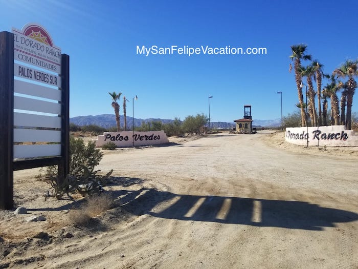 Entrada Palos Verdes rancho el dorado san felipe baja