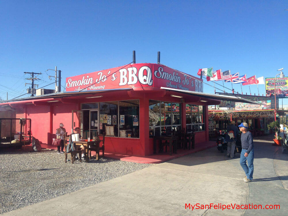 Smokin jo's bbq restaurant, San Felipe, Baja California, México