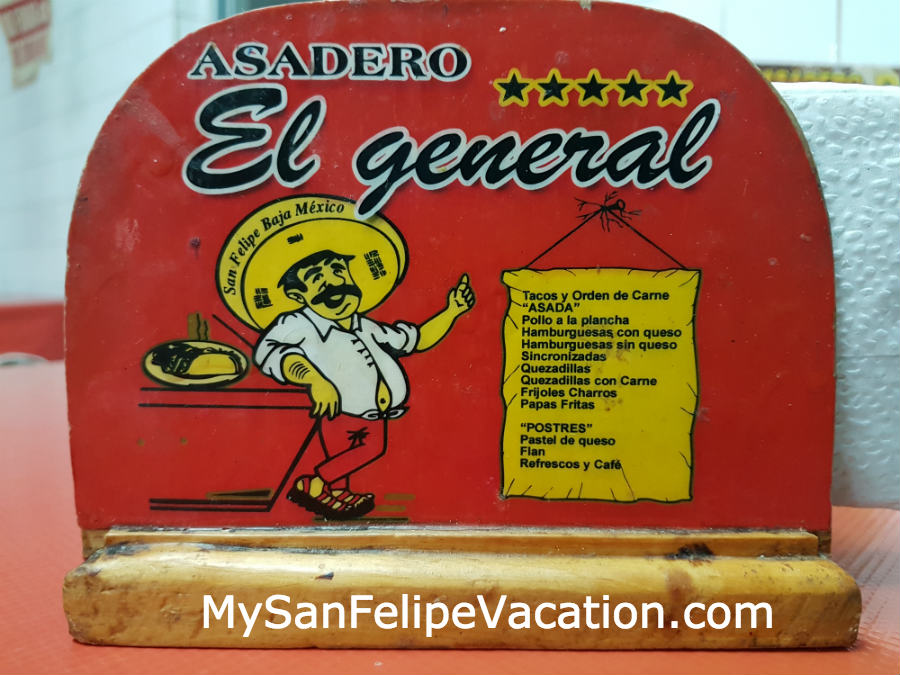 Restaurante Asadero El General San Felipe - Menú Desierto
