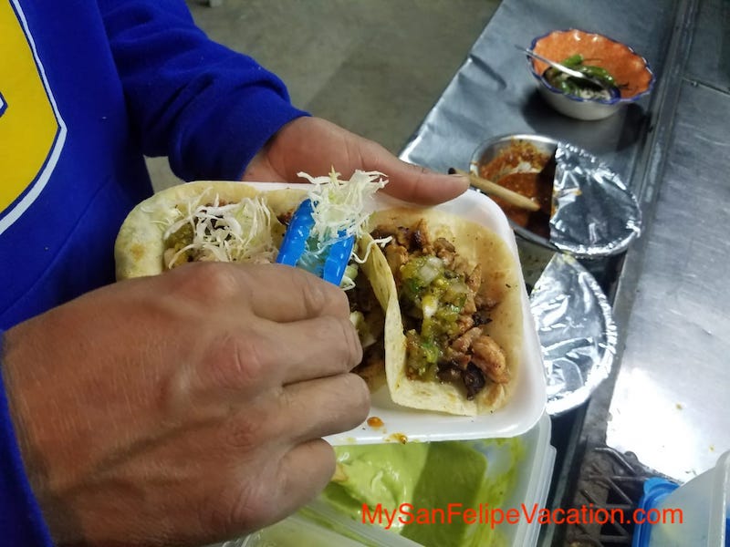 tacos y tortas el carlos san felipe mexico tacos de pollo