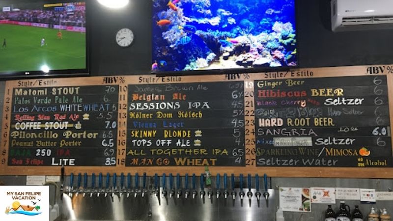 Listado de opciones de elaboración de cerveza San Felipe