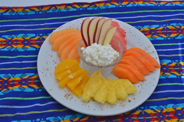Plato de frutas en The Pavilion