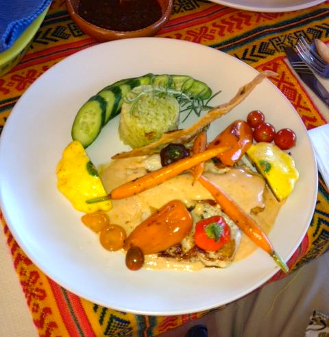 Pollo al chipotle en el restaurante El Balcón Cocina Artesanal