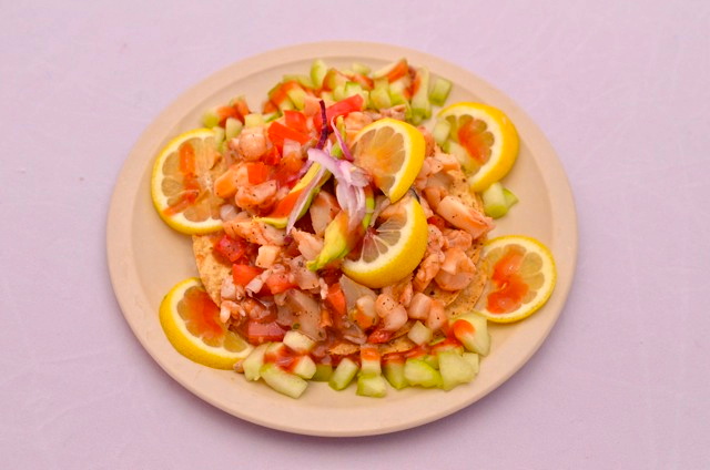 Plato de camarones Taco Factory 