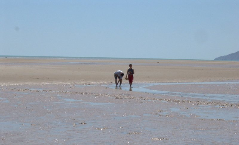 Niños almejas en San Felipe México
