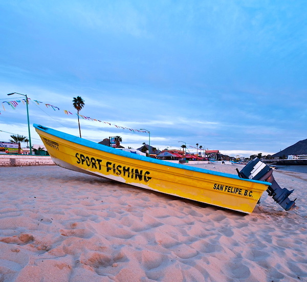 Barco de pesca de panga de San Felipe México
