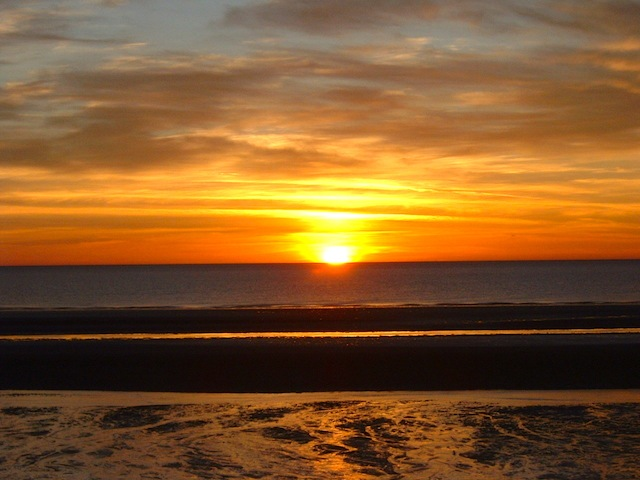 Viendo el atardecer en San Felipe México
