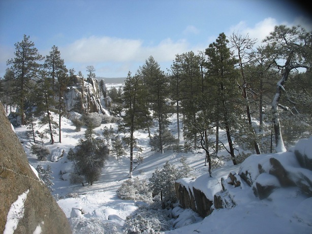 Nieve en Laguna Hansen 