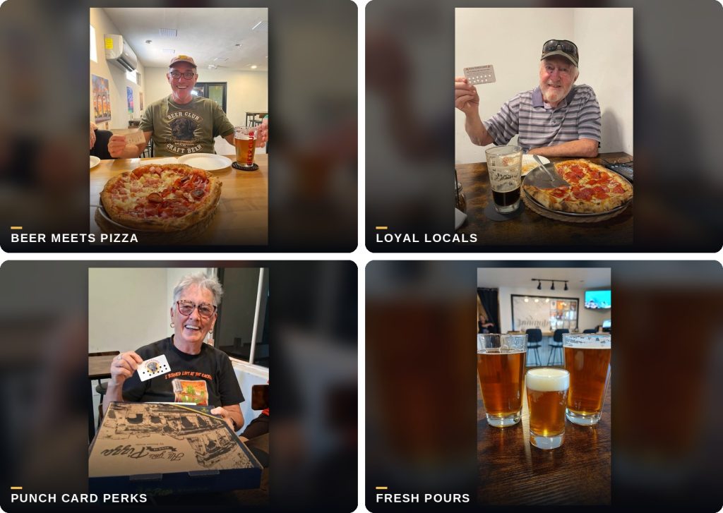 Pizza de la cervecería La Perla, cerveza artesanal y tarjeta de fidelidad para pizzas, San Felipe