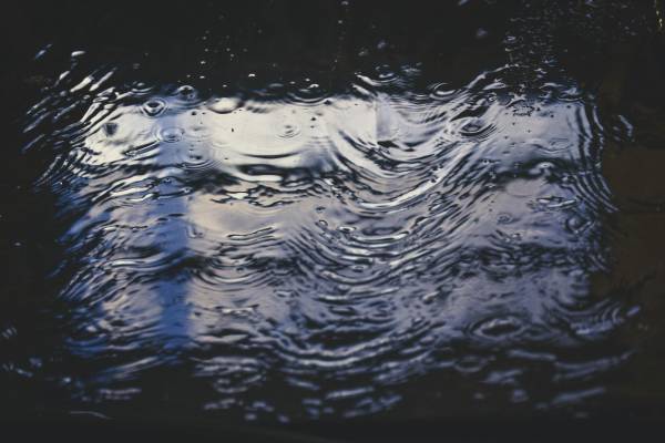 photo of water running down glass