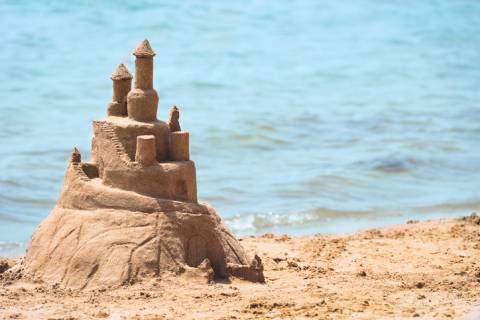 A sandcastle in a competition