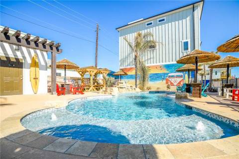 A private pool at a Port Aransas vacation rental