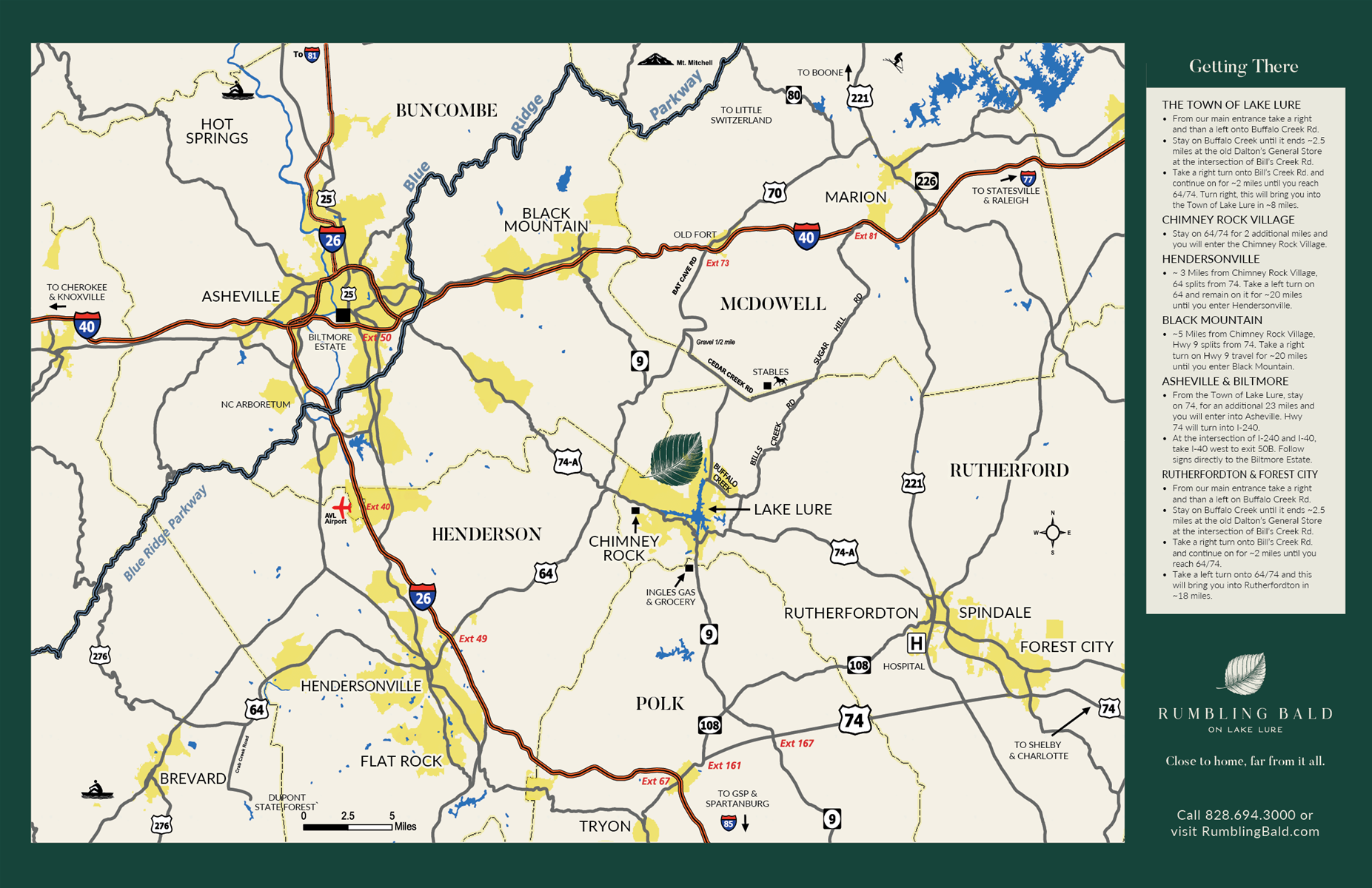 Map Rumbling Bald Area Map | Rumbling Bald on Lake Lure Vacation Rentals