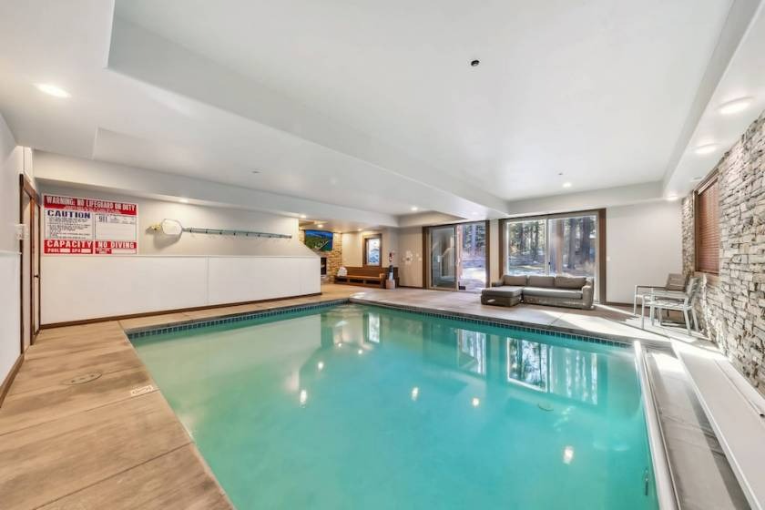 Indoor Pool at Lake Tahoe Home