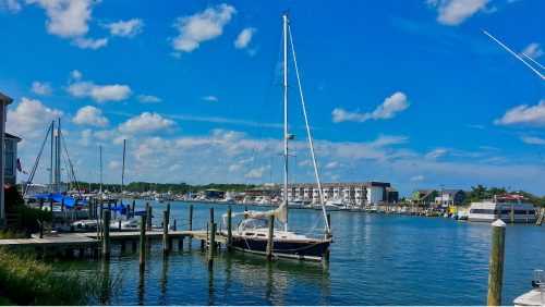 Sailing boat on dock