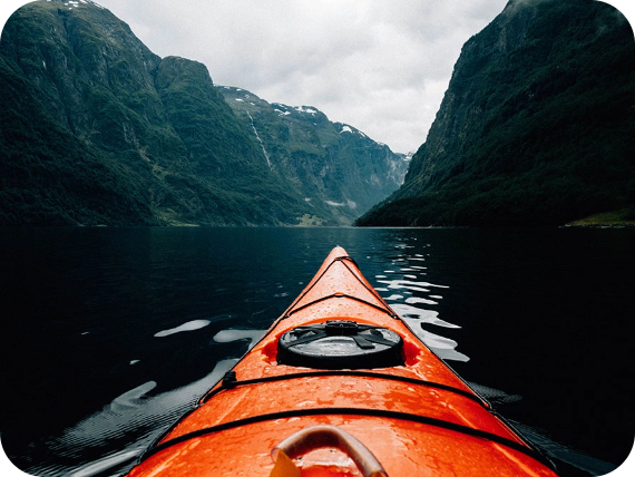 Kayaking on the lake